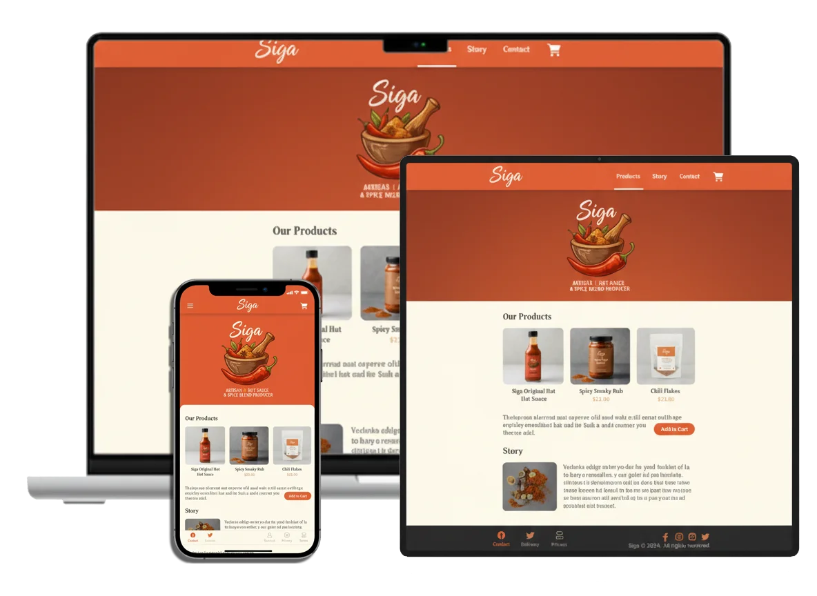 Modern website design showcasing digital presence and business growth